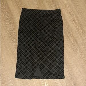 Counterparts Black Silver Midi Pencil Skirt
